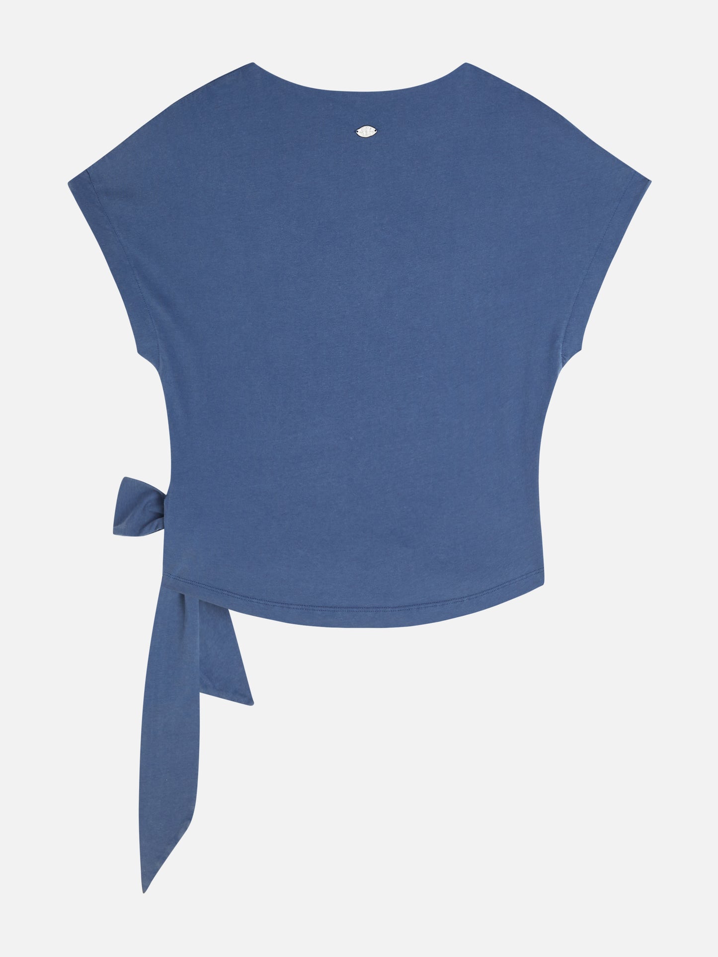 White Smoke טי־שירט לנשים Knotted Slash Neck SCOTCH & SODA