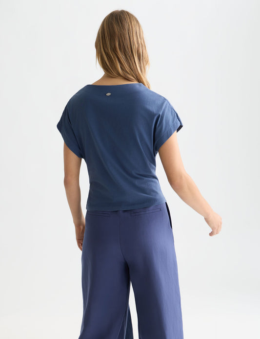 Lavender טי שירט קצרה לנשים Classic Logo SCOTCH & SODA