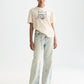 White Smoke טי שירט קצרה לנשים Scotch & Soda x Basquiat SCOTCH & SODA