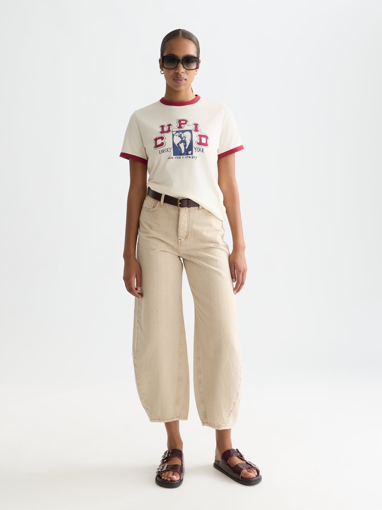 Misty Rose טי שירט קצרה לנשים Contrast Binding SCOTCH & SODA