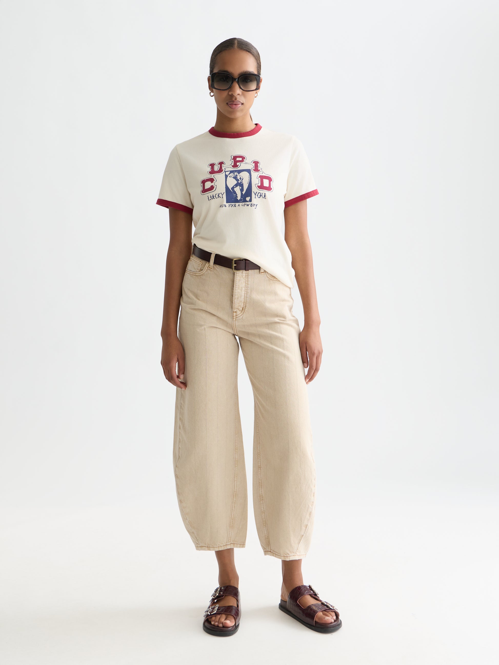 Misty Rose טי שירט קצרה לנשים Contrast Binding SCOTCH & SODA