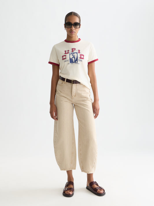 Misty Rose טי שירט קצרה לנשים Contrast Binding SCOTCH & SODA