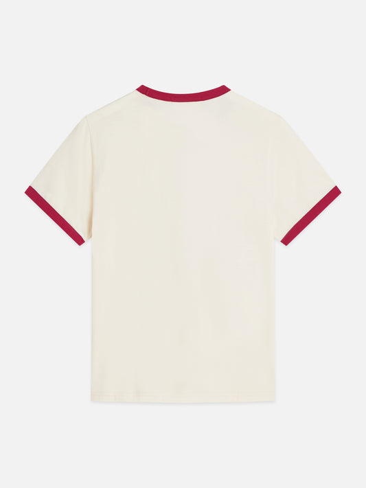 Antique White טי שירט קצרה לנשים Contrast Binding SCOTCH & SODA