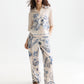 White Smoke חולצה מכופתרת קצרה לנשים Printed Camp SCOTCH & SODA
