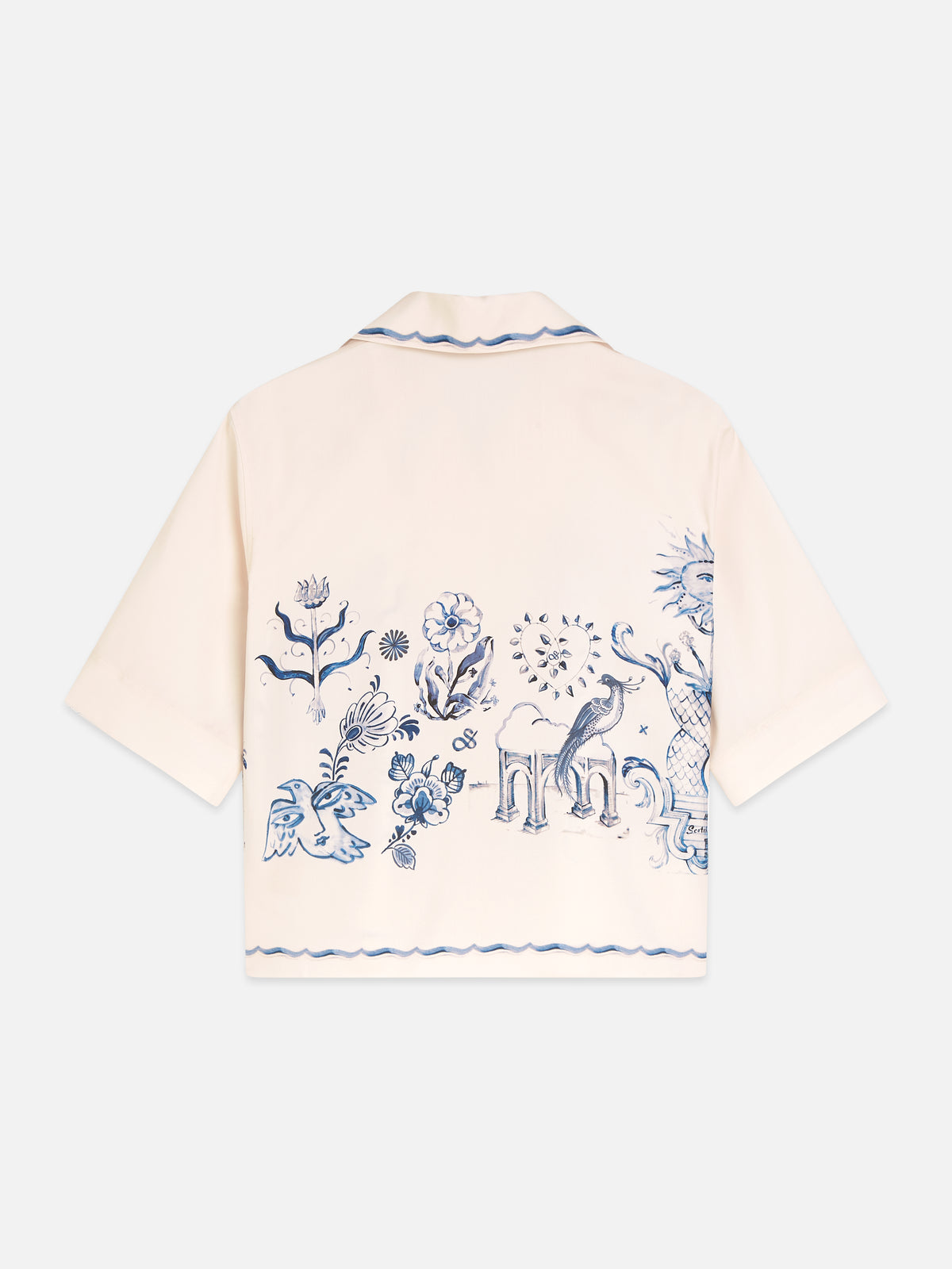 Misty Rose חולצה מכופתרת קצרה לנשים Printed Camp SCOTCH & SODA