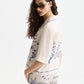 White Smoke חולצה מכופתרת קצרה לנשים Printed Camp SCOTCH & SODA