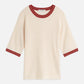 Light Gray חולצה קצרה לנשים Pointelle Knitted SCOTCH & SODA