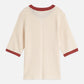 Light Gray חולצה קצרה לנשים Pointelle Knitted SCOTCH & SODA