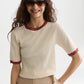 Lavender חולצה קצרה לנשים Pointelle Knitted SCOTCH & SODA