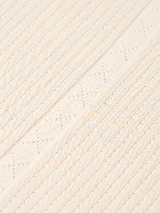 Antique White חולצה קצרה לנשים Pointelle Knitted SCOTCH & SODA