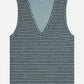 Dim Gray גופיה לנשים Stripe V-Neck SCOTCH & SODA