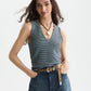 Lavender גופיה לנשים Stripe V-Neck SCOTCH & SODA