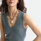 Alice Blue גופיה לנשים Stripe V-Neck SCOTCH & SODA