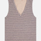 Rosy Brown גופיה לנשים Stripe V-Neck SCOTCH & SODA