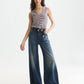 White Smoke גופיה לנשים Stripe V-Neck SCOTCH & SODA