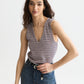 Alice Blue גופיה לנשים Stripe V-Neck SCOTCH & SODA