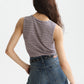 Lavender גופיה לנשים Stripe V-Neck SCOTCH & SODA