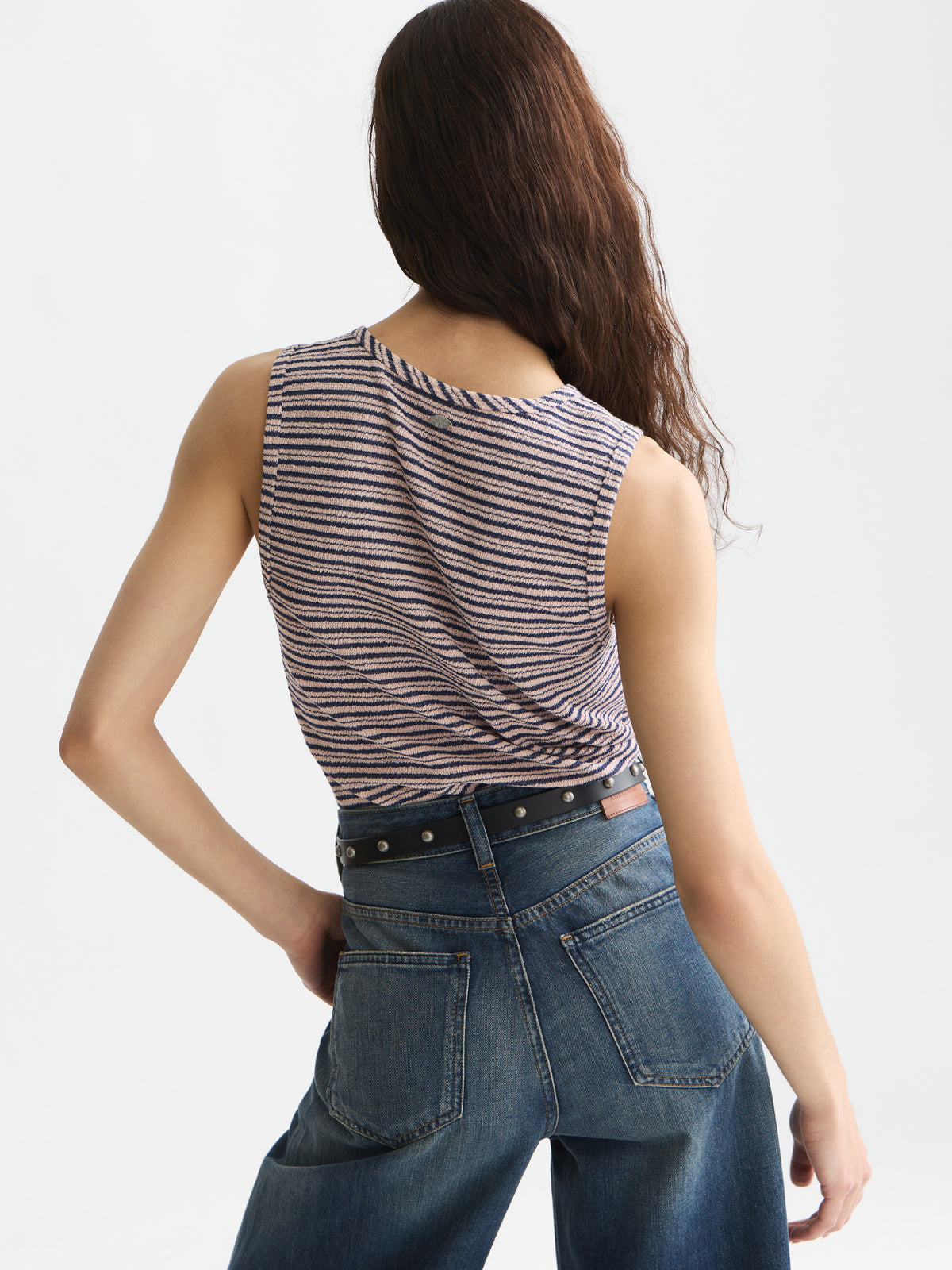 Lavender גופיה לנשים Stripe V-Neck SCOTCH & SODA