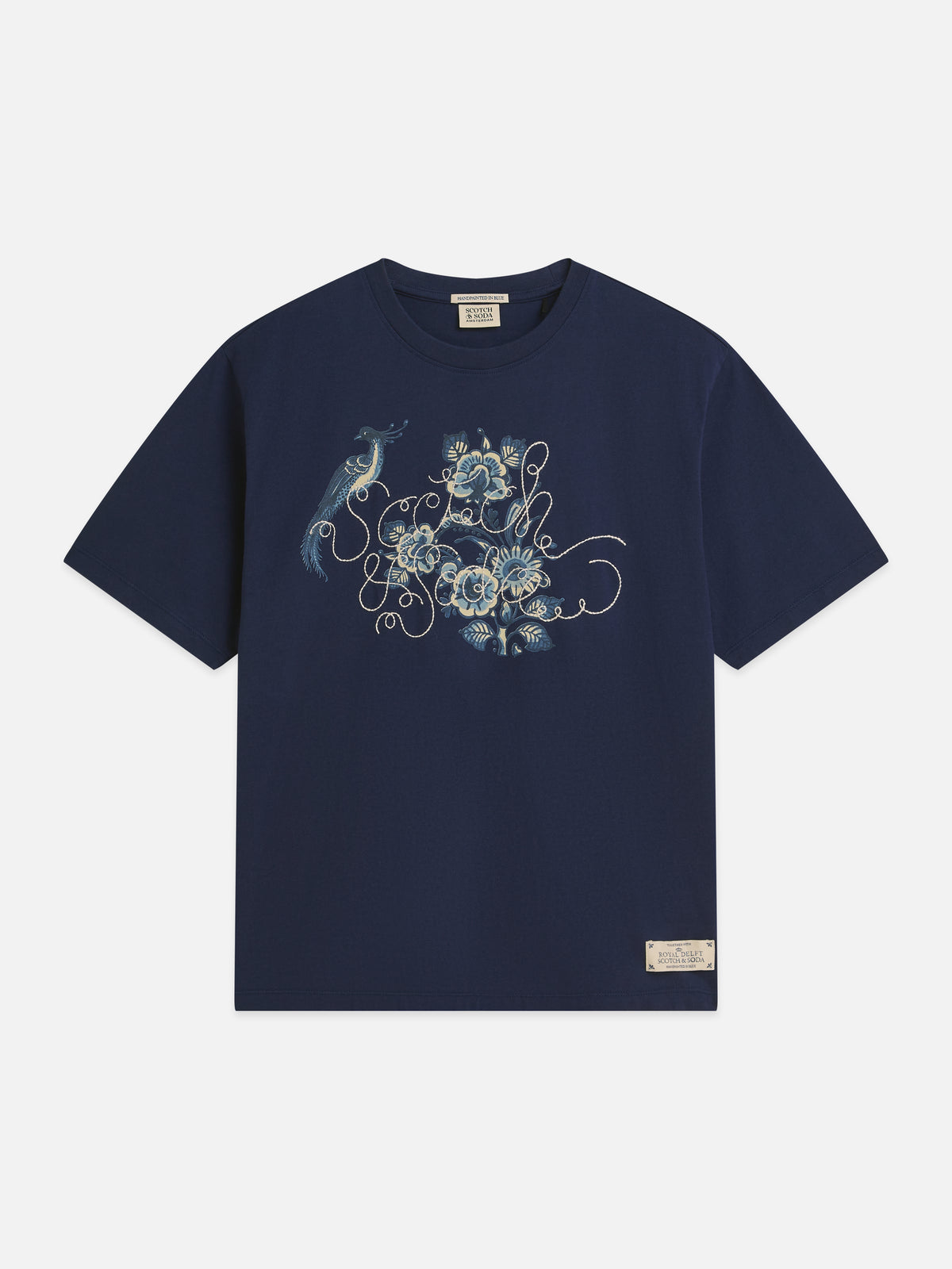 Dark Slate Gray טי שירט קצרה לנשים Embroidered Detail SCOTCH & SODA