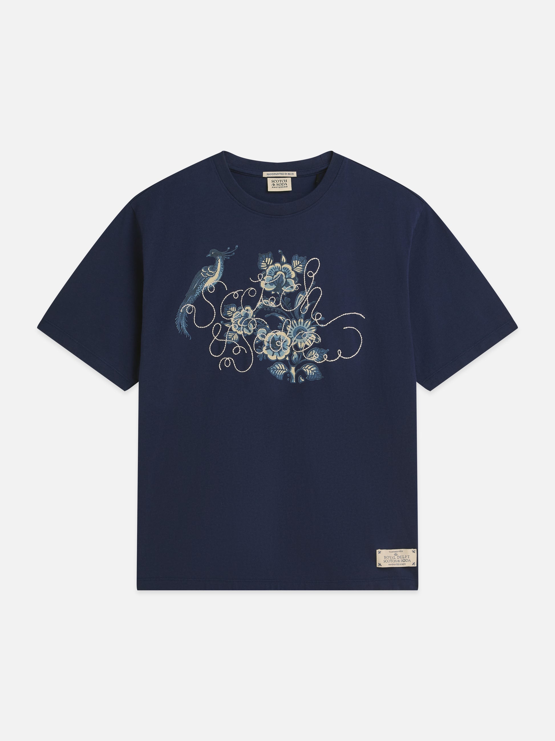 Dark Slate Gray טי שירט קצרה לנשים Embroidered Detail SCOTCH & SODA