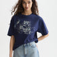 Lavender טי שירט קצרה לנשים Embroidered Detail SCOTCH & SODA