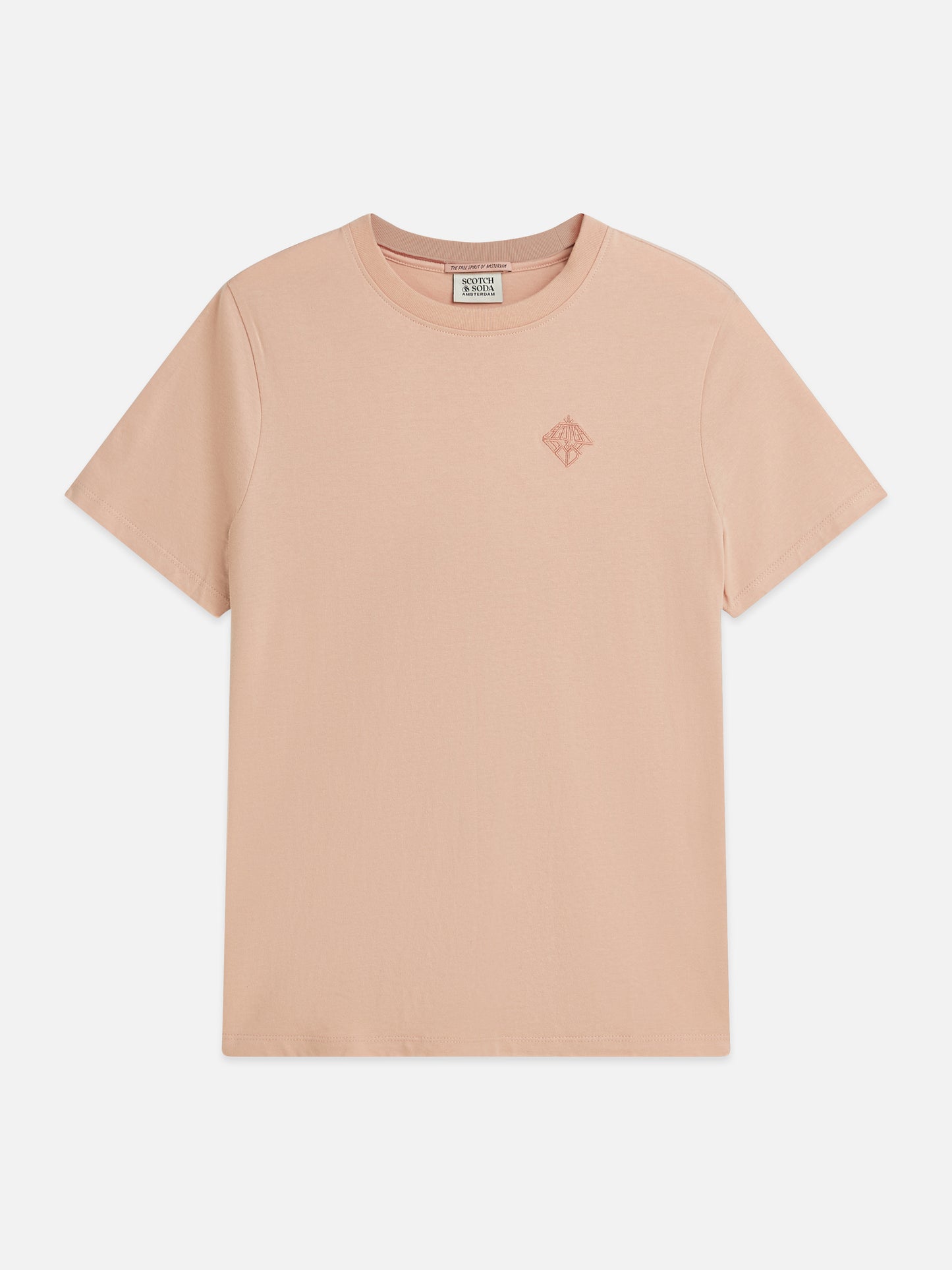 Tan טי שירט קצרה לנשים Embroidered Logo SCOTCH & SODA