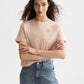 Lavender טי שירט קצרה לנשים Embroidered Logo SCOTCH & SODA