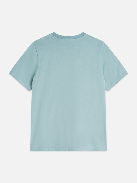 Light Steel Blue טי שירט קצרה לנשים Embroidered Logo SCOTCH & SODA