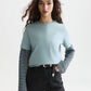 Black טי שירט קצרה לנשים Embroidered Logo SCOTCH & SODA