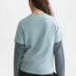 Dark Slate Gray טי שירט קצרה לנשים Embroidered Logo SCOTCH & SODA