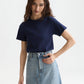Lavender טי שירט קצרה לנשים Rib SCOTCH & SODA
