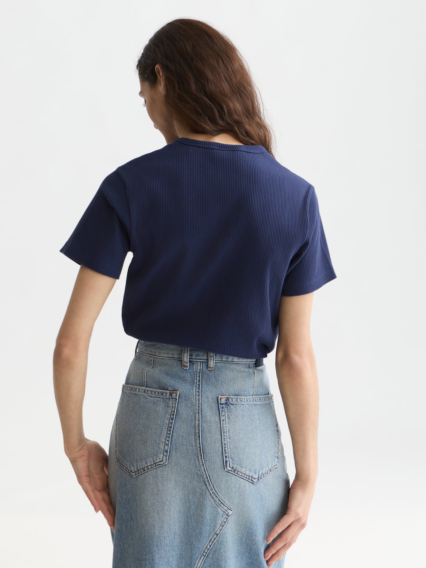 Lavender טי שירט קצרה לנשים Rib SCOTCH & SODA