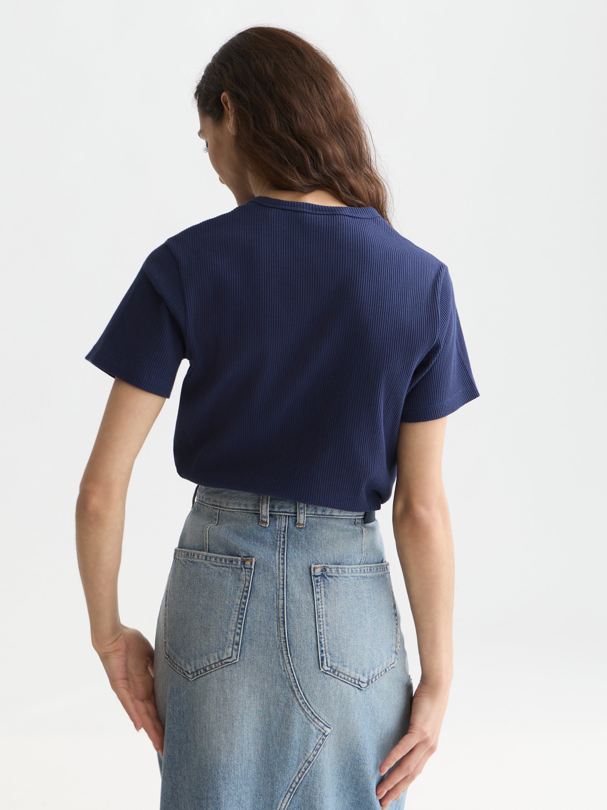 Lavender טי שירט קצרה לנשים Rib SCOTCH & SODA