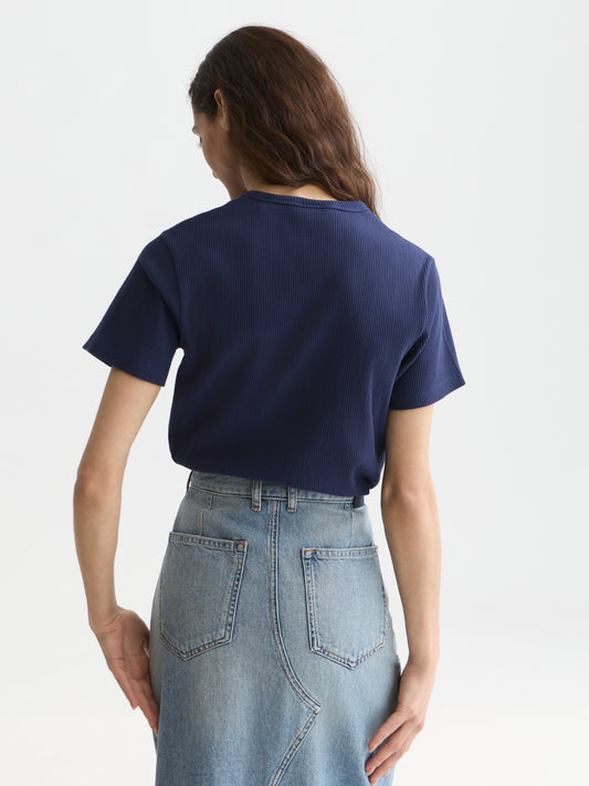 Lavender טי שירט קצרה לנשים Rib SCOTCH & SODA