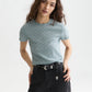 Black טי שירט קצרה לנשים Open Structure SCOTCH & SODA