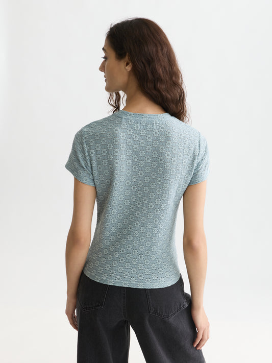 Lavender טי שירט קצרה לנשים Open Structure SCOTCH & SODA