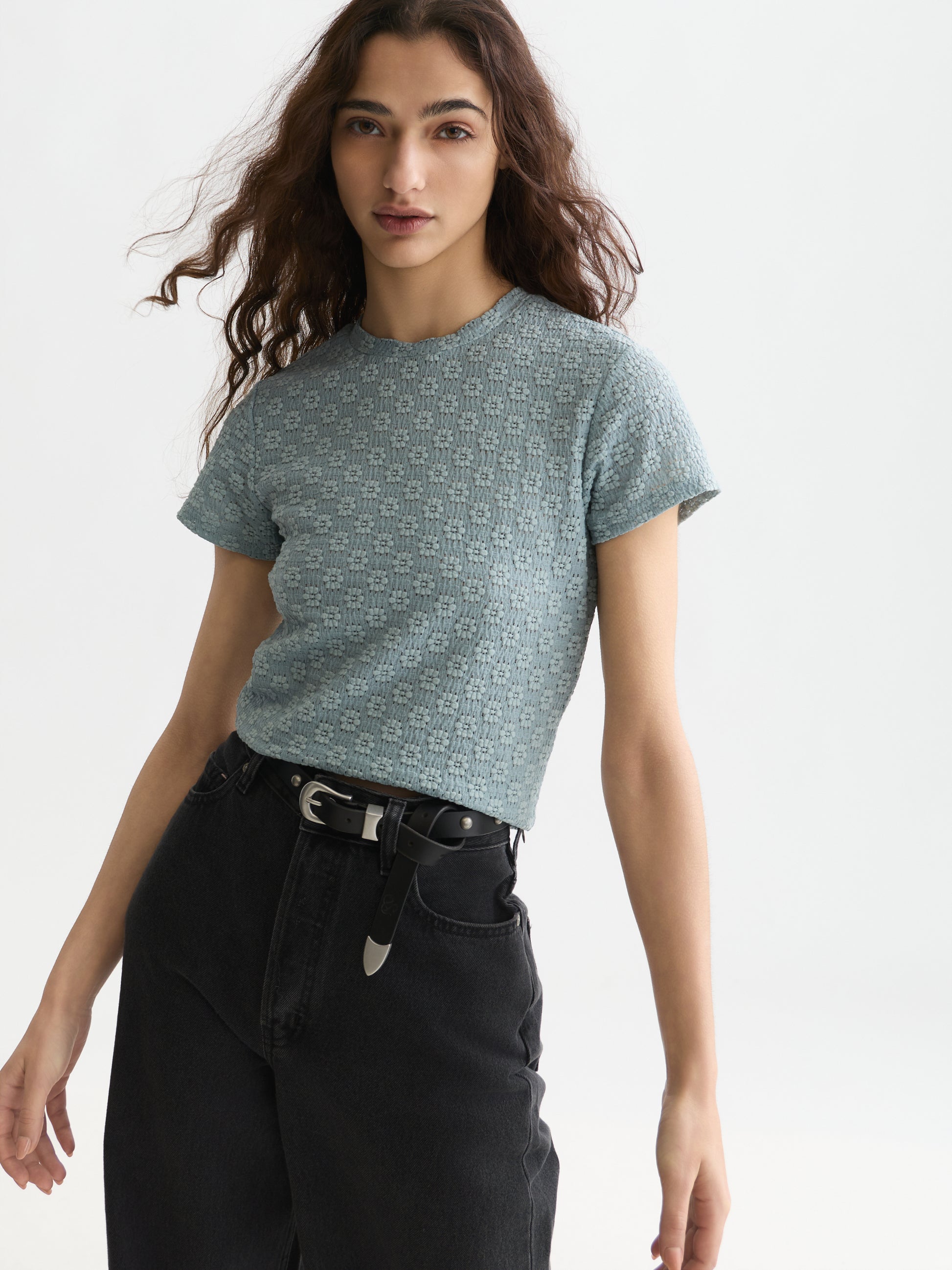 Lavender טי שירט קצרה לנשים Open Structure SCOTCH & SODA