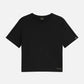 Black טי שירט קצרה לנשים Key Hole Sleeves SCOTCH & SODA