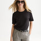 White Smoke טי שירט קצרה לנשים Key Hole Sleeves SCOTCH & SODA