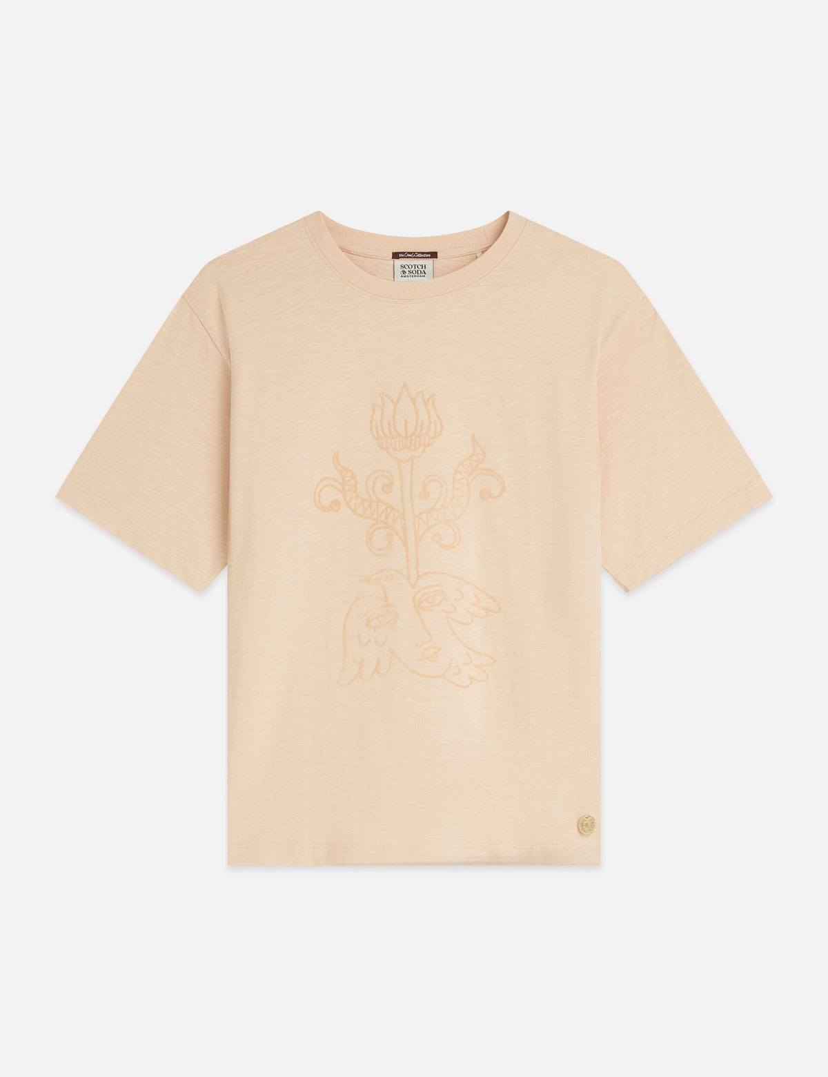 Wheat טי שירט קצרה לנשים Flock Artwork SCOTCH & SODA