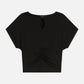 Black טי שירט קצרה לנשים Ruched SCOTCH & SODA