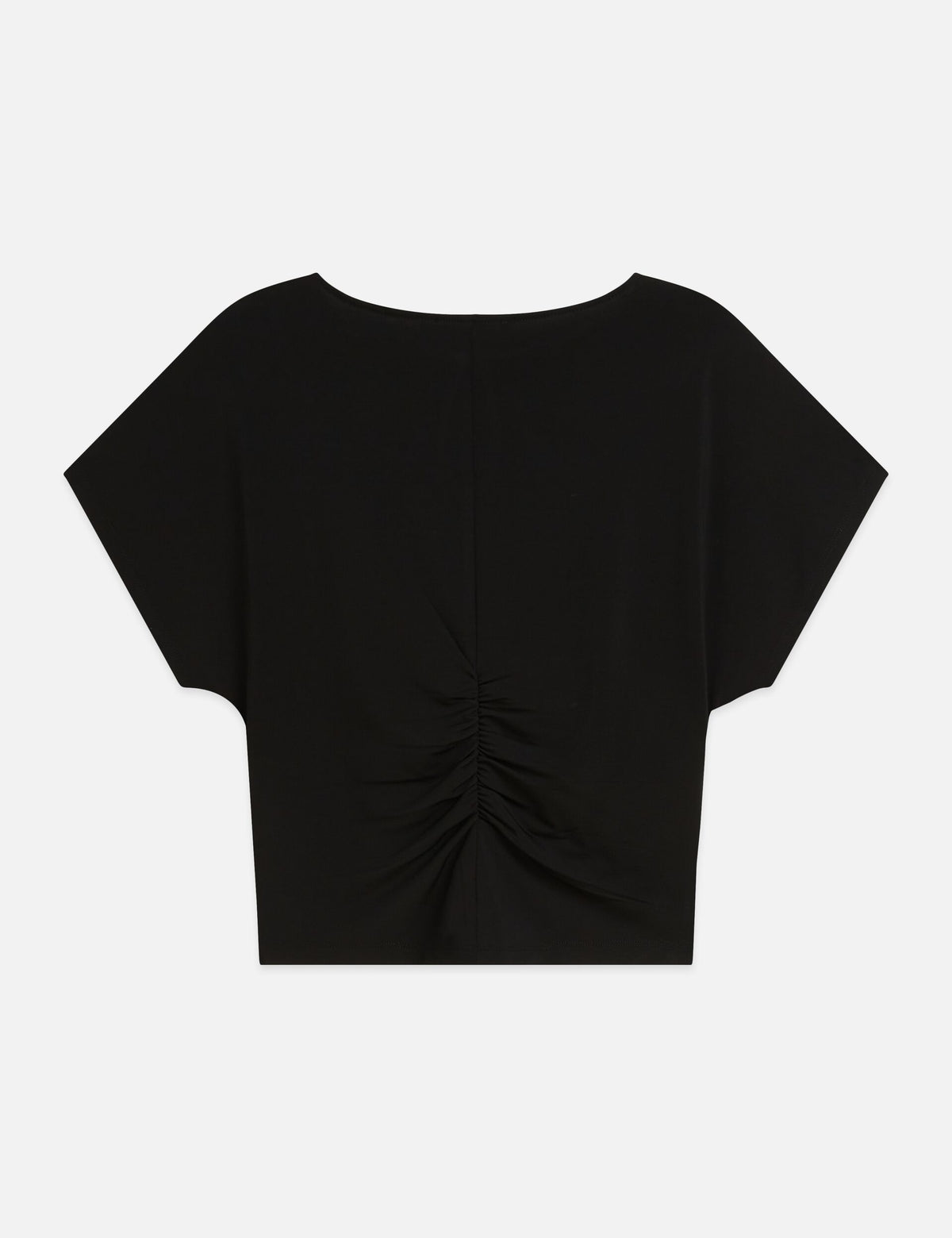 Black טי שירט קצרה לנשים Ruched SCOTCH & SODA