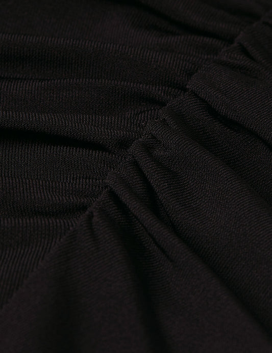 Black טי שירט קצרה לנשים Ruched SCOTCH & SODA