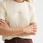 Gray טי שירט קצרה לנשים Chest Embroidery SCOTCH & SODA
