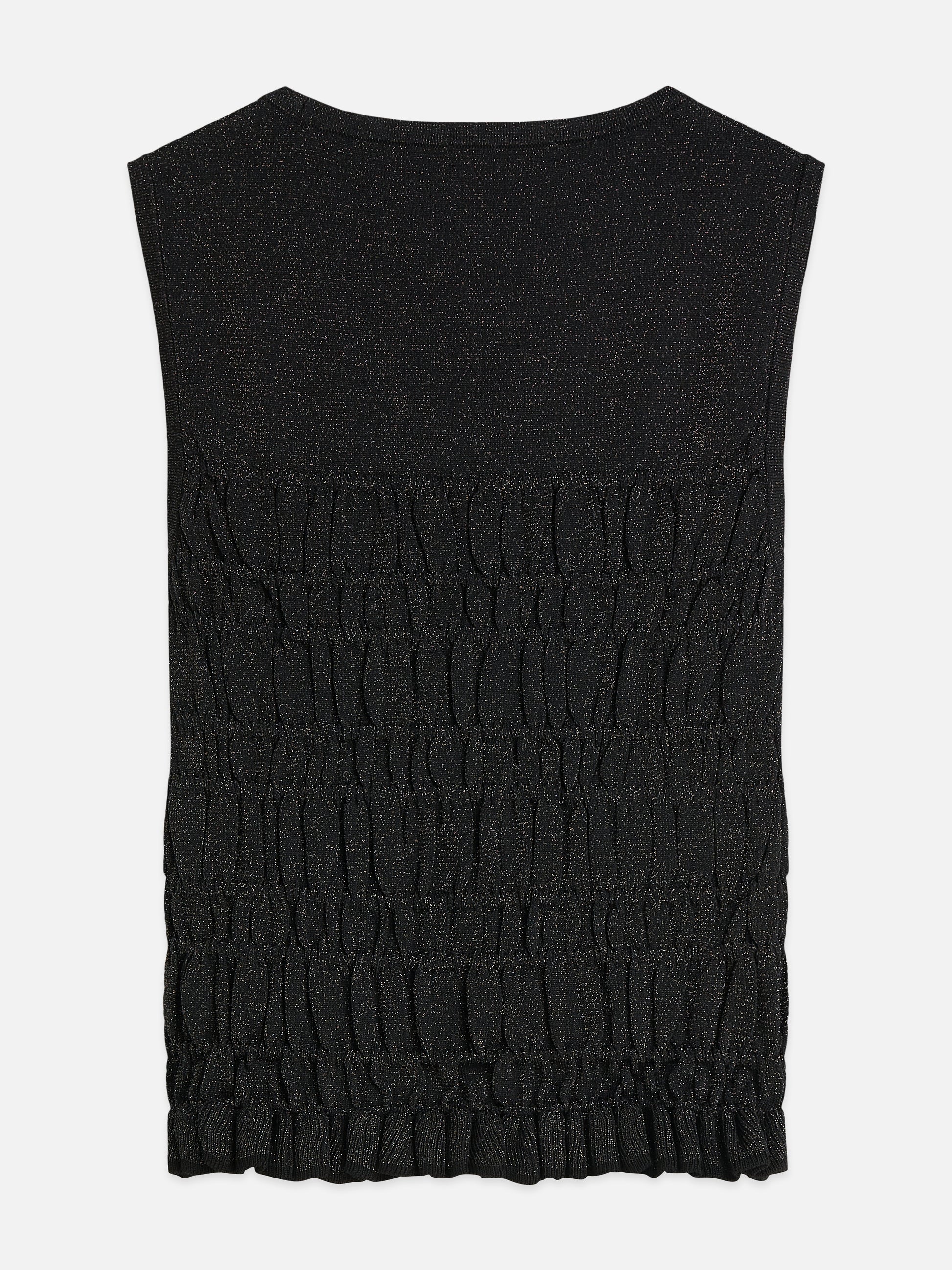 Black גופיה לנשים Smock Stitch SCOTCH & SODA