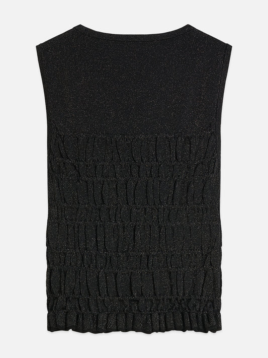 Black גופיה לנשים Smock Stitch SCOTCH & SODA