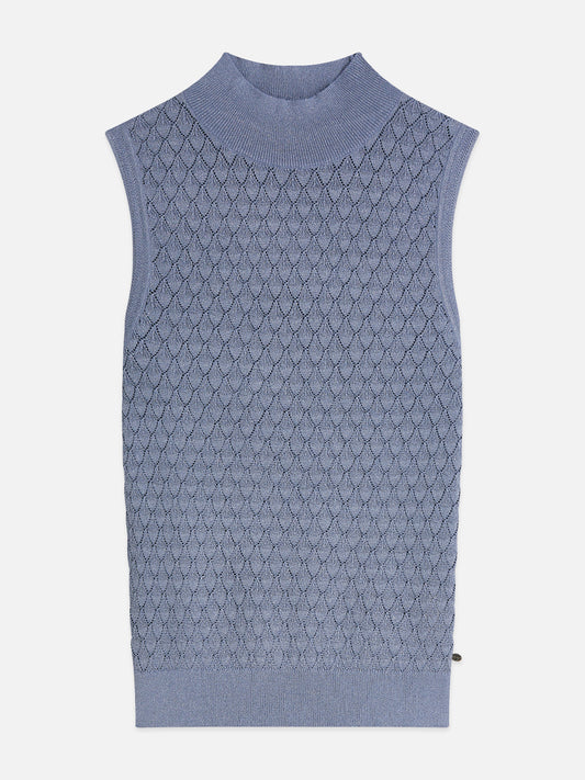 Light Slate Gray גופיה לנשים Pointelle Metallic SCOTCH & SODA