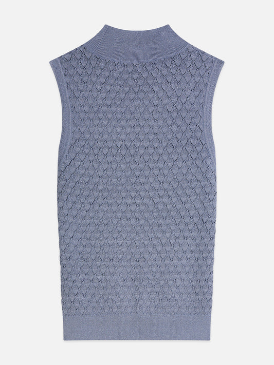 Light Slate Gray גופיה לנשים Pointelle Metallic SCOTCH & SODA