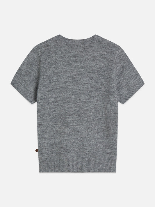 Dim Gray סוודר לנשים Embroidered Short-Sleeved SCOTCH & SODA