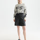White Smoke סוודר לנשים Jacquard Motif Oversized SCOTCH & SODA